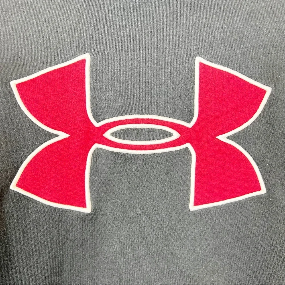 Under Armour Hoodie Black & Red Size Large - Picture 3 of 12